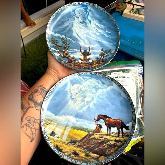 VINTAGE Call of the Buffalo 🦬 2nd Issue in the Legend of the White Buffalo Plate - Picture 13 of 13